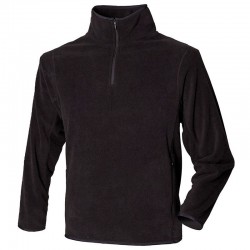 Plain Micro Fleece Zip Neck Inner Henbury 200 GSM